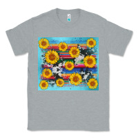 Heather Grey serape cowhide sunflower Classic Tee - AdoDesignShop