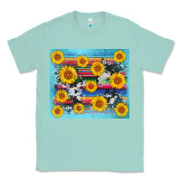 Seafoam serape cowhide sunflower Classic Tee - AdoDesignShop