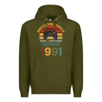 Army Green Awesome Since 1991 Premium Hoodie - Bettercallsaul