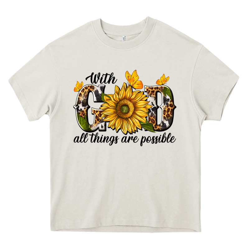 With God All Things Are Possible Heavy Core Tee by texasbilliewilder | Teevron