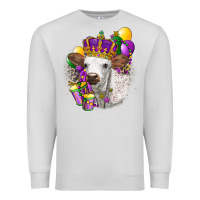 Dove Grey Mardi Gras Longhorn Calf Premium Sweatshirt - LillyAllenDesigns
