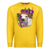 Lemon Mardi Gras Longhorn Calf Premium Sweatshirt - LillyAllenDesigns
