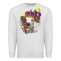 Oatmeal Heather Mardi Gras Longhorn Calf Premium Sweatshirt - LillyAllenDesigns