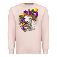Pale Pink Mardi Gras Longhorn Calf Premium Sweatshirt - LillyAllenDesigns