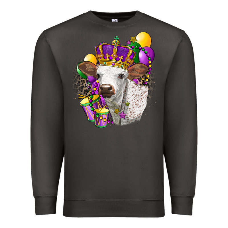 Mardi Gras Longhorn Calf Premium Sweatshirt by LillyAllenDesigns | Teevron