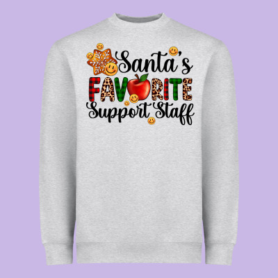 Santa's Favorite  Sport Staff Heavyweight Sweatshirt Designed By Adodesignshop