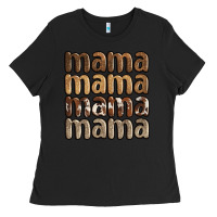 Black faux sequins mama Ladies Tee - JahusDesignShop