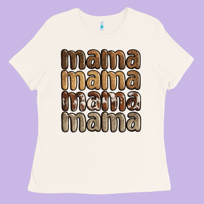 Faux Sequins Mama Ladies Tee Designed By Jahusdesignshop
