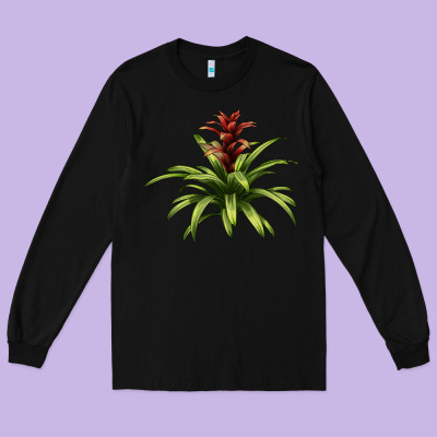 Bromeliads Long Sleeve Tee Designed By Lillyallendesigns