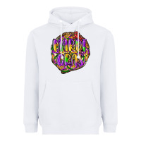 White mardi gras Heavyweight Hoodie - LillyAllenDesigns