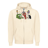 Sandshell mardi gras alligator crawfish pelican Zipper Hoodie - MaliasSmallBusiness