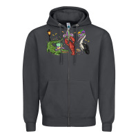 Smoke mardi gras alligator crawfish pelican Zipper Hoodie - MaliasSmallBusiness
