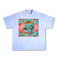 Grape Ice floral turtle Urban Heavy Tee - Jasminsmagicworld