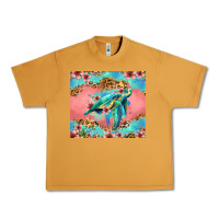 Peanut Butter floral turtle Urban Heavy Tee - Jasminsmagicworld