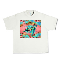 Pistachio floral turtle Urban Heavy Tee - Jasminsmagicworld
