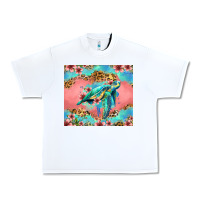 White floral turtle Urban Heavy Tee - Jasminsmagicworld