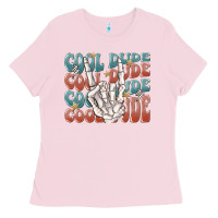 Bubblegum Pink cool dude Ladies Tee - MaliasSmallBusiness