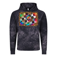 Cloud Black race leopard and tie dye background Vintage Hoodie - HRA Design Shop