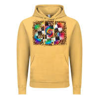 Vintage Mustard race leopard and tie dye background Vintage Hoodie - HRA Design Shop