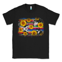 Black serape cowhide sunflower background Classic Tee - AdoDesignShop