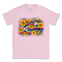 Bubblegum Pink serape cowhide sunflower background Classic Tee - AdoDesignShop