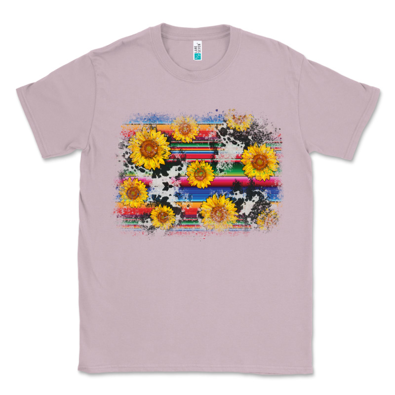 Serape Cowhide Sunflower Background Classic Tee by AdoDesignShop | Teevron