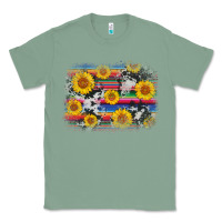 Sage serape cowhide sunflower background Classic Tee - AdoDesignShop