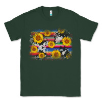 Sports Green serape cowhide sunflower background Classic Tee - AdoDesignShop