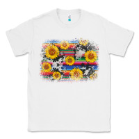 White serape cowhide sunflower background Classic Tee - AdoDesignShop