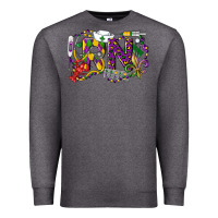 Charcoal Heather RN Registered Nurse Mardi Gras Premium Sweatshirt - LillyAllenDesigns