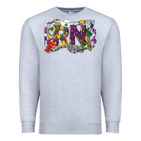 Heather Grey RN Registered Nurse Mardi Gras Premium Sweatshirt - LillyAllenDesigns