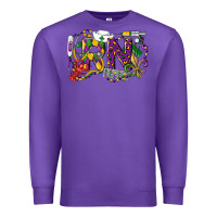 Purple RN Registered Nurse Mardi Gras Premium Sweatshirt - LillyAllenDesigns