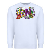 White RN Registered Nurse Mardi Gras Premium Sweatshirt - LillyAllenDesigns