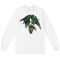 White Amazon Elephant Ear Long Sleeve Tee - LillyAllenDesigns