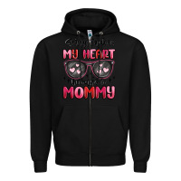 Black sorry ladies my heart belongs to mommy Zipper Hoodie - MaliasSmallBusiness