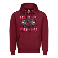 Burgundy sorry ladies my heart belongs to mommy Zipper Hoodie - MaliasSmallBusiness