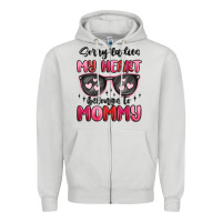 Dove Grey sorry ladies my heart belongs to mommy Zipper Hoodie - MaliasSmallBusiness