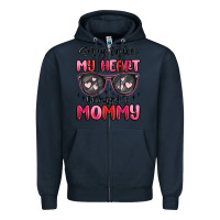 Navy sorry ladies my heart belongs to mommy Zipper Hoodie - MaliasSmallBusiness