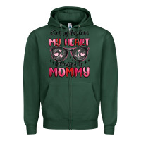 Sports Green sorry ladies my heart belongs to mommy Zipper Hoodie - MaliasSmallBusiness