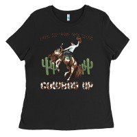 Black when the going gets tough cowboy up Ladies Tee - MaliasSmallBusiness