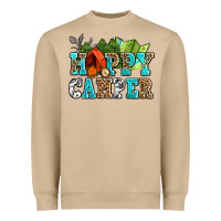 Happy Camper With Trees And Map Heavyweight Sweatshirt | Teevron