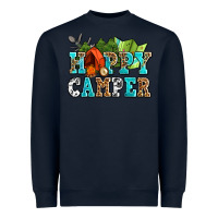 Navy happy camper with trees and map Heavyweight Sweatshirt - AdoDesignShop