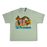 Oil Green tis the seasin with christmas cake abd jesus Urban Heavy Tee - AdoDesignShop