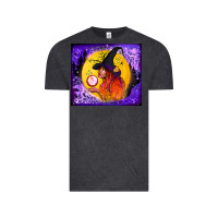 Vintage Black witch with crystal ball tumbler Vintage Tee - BundleAndBundleShop
