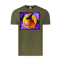 Vintage Olive witch with crystal ball tumbler Vintage Tee - BundleAndBundleShop