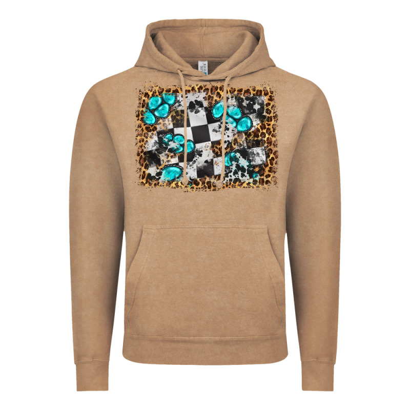 Race Leopard And Gemstone Background Vintage Hoodie by HRA Design Shop | Teevron