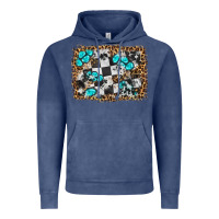 Vintage Denim race leopard and gemstone background Vintage Hoodie - HRA Design Shop