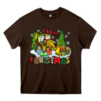 Chocolate Brown i dig christmas Heavy Core Tee - Zillion Design Studio