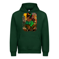 Forest Green juneteenth black woman fashion girl Urban Hoodie - CowGirlArtShop