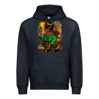 Navy juneteenth black woman fashion girl Urban Hoodie - CowGirlArtShop